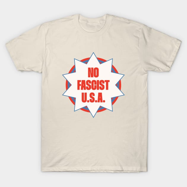 No Fascist USA - Anti Racist T-Shirt by Football from the Left